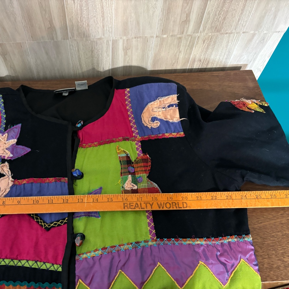 Fashion Bug Multicolor Patchwork Jacket Vintage - image 12